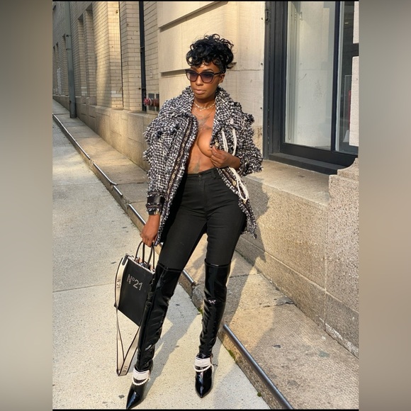 Mixed Media Tweed Coat⚜️ - Picture 3 of 6